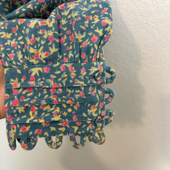 Mirth Juniper Floral Long Sleeve Cotton Blouse Women’s Large Cottagecore Girly - Picture 4 of 10